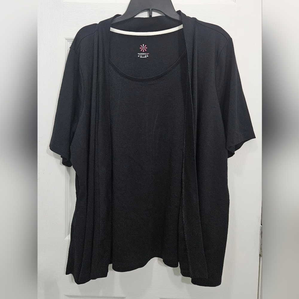 Isaac Mizrahi Live size 3x layered look top
